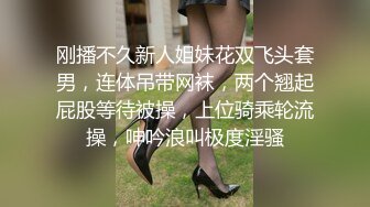 刚播不久新人姐妹花双飞头套男，连体吊带网袜，两个翘起屁股等待被操，上位骑乘轮流操，呻吟浪叫极度淫骚